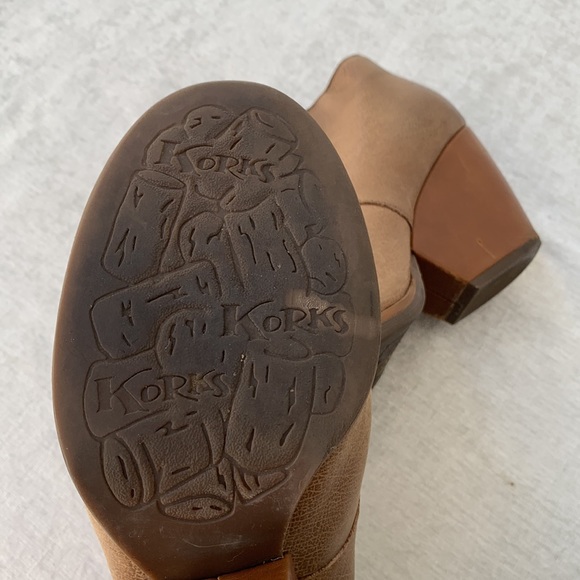 Korks by Kork-Ease PebbledBrown Leather Lace Up Block Heel Booties - Picture 13 of 13